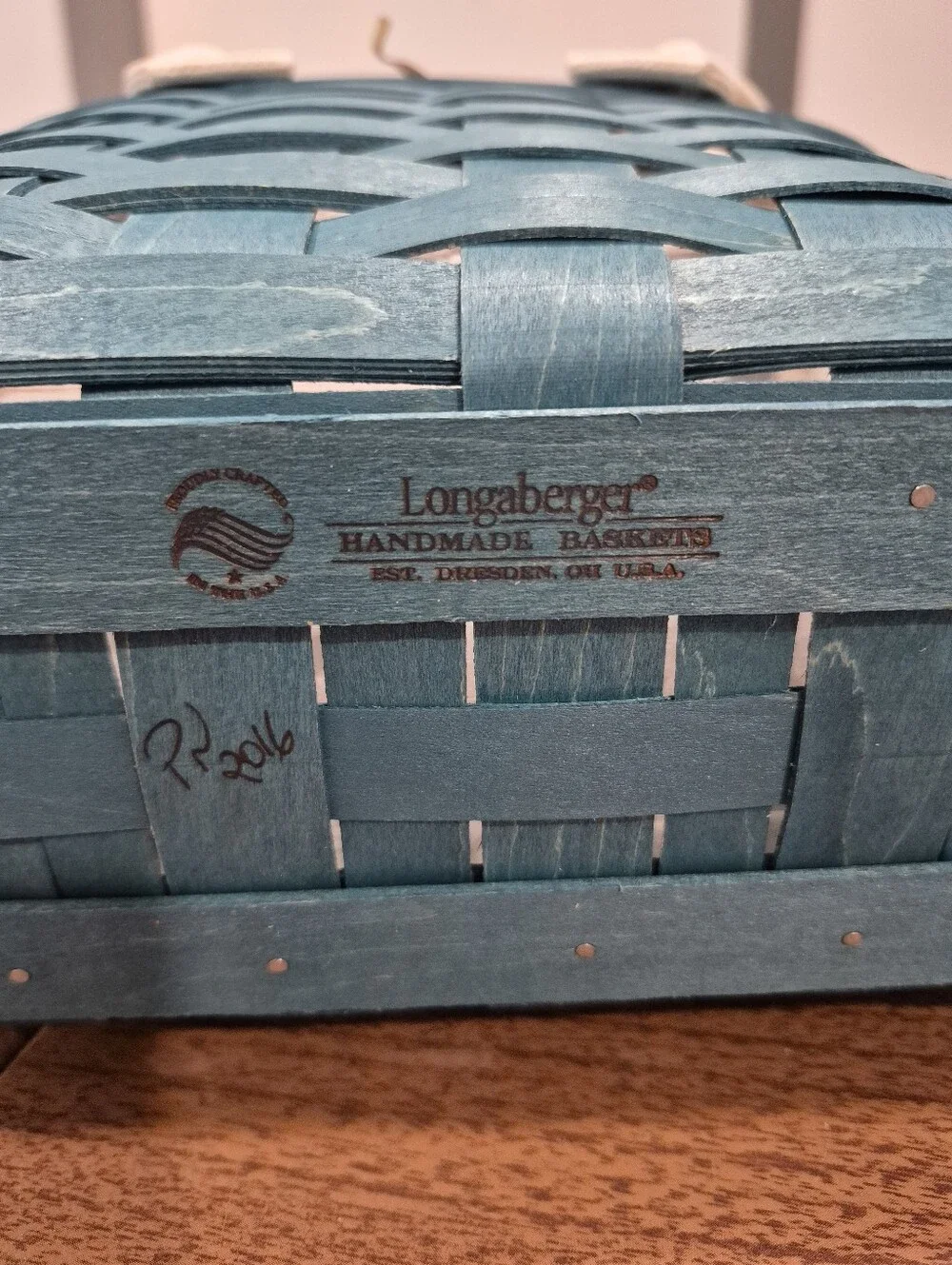 RARE! NWT Longaberger Tote Basket With Canvas Handles